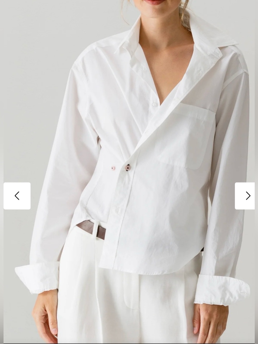 Women's White Oversized Button-Down Shirt